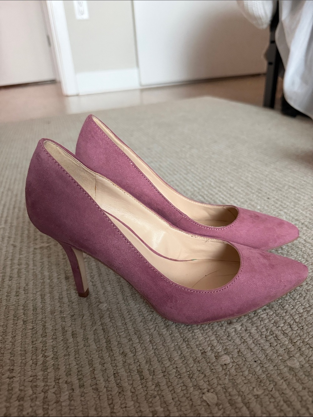 Nine West Mauve Suede Pointed-Toe Pumps